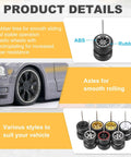 Product details of Two Pack 1/64 Scale RC Diecast Car Wheels And Tires Set With Real Riders Rims And Axles Included For Do It Yourself Upgrades