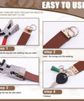 51 Piece Heavy Duty Key Fob Pliers And Hardware Kit With Tassels Glass Running Pliers demonstrating step-by-step usage.