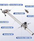Derailleur Alignment Tool And Hanger Gauge For 20 To 29 Inch Wheels with components labeled including rods and handles