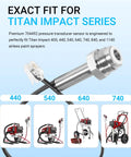 Airless Sprayer Pressure Transducer 704492 Compatible with Impact 400 440 540 640 740 840 1140 TT Sprayers Pressure Sensor shown with sprayers