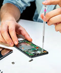 Repairing smartphone with Top Shelf 500 Pack Phillips Micro Self Tapping Screws With Stainless Steel Screwdriver Kit.
