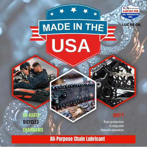 Heavy Duty Chain Lube 6 Pack 11 Oz Cans fast drying zero mess formula for motorcycle and ATV O ring roller chains gears drive systems.