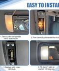 Installation steps for Six Pack Festoon LED Car Bulbs 28Mm And 29Mm 6614F Ultra Bright 9 SMD 4014 Chips, vanity mirror light guide.