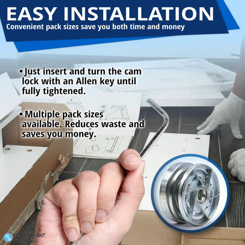 Swap Busted Cams With Beefy Replacement Locks Fitting Ikea Part 114670 Spot On These Bad Boys Clamp Tight To Banish Wobbles Fast Setup Lets Your Bed Frame Stay Rock Solid Long Lasting Steel Makes Replacements Easy Use Correct 35mm Dual Spiral Cams For