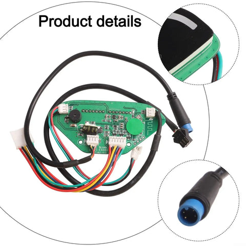 Easy Install Single Brake System For E9T Electric Scooter Display Meter Replacement And Maintenance Instrument Panel Parts Kit Lightweight 5 Grams 89x41mm Compact For A Safe Smooth Ride Upgrade, showing wiring and connectors.
