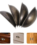 Antique Bronze Wardrobe Handles 4 Pack Semicircle Drawer Pulls For Cabinets And Furniture Hardware Vintage Style Vibe Easy Install Door Knobs