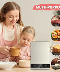 Mother and daughter measuring ingredients with Digital Kitchen Scale With 11Lb Capacity, LCD Display, Stainless Steel Platform