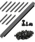 No Sweat 10 Pack 1U Blank Panel 19 Inch Rack Mount Spacer Plate With Heavy Duty Steel Frame And Complete M6 Cage Nut Kit includes panels and hardware.