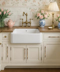Kitchen with Antique Brass Cabinet Pulls Set For Retro Vibe 10 Pack 6.3 Inch Long 3.78 Inch Hole Center Drawer Handles