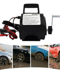 Heavy Duty 2000 Lbs Portable Electric Winch With Hand Crank For Cars And Trailers, 12V DC Marine Boat Trailer Gear Puller Tackle.