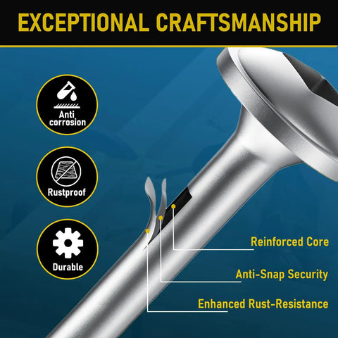 Detail of 600Pcs Size 8 By 1 Inch Pocket Hole Screws For Woodworking, highlighting reinforced core and rust resistance features.
