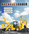 Versatile Backhoe Loader With Customizable Attachments For Digging Excavation And Loading On Farms And Construction Sites