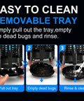 Steps showing how to clean the tray of Outdoor Bug Zapper 20W High Powered 4000V Electric Mosquito Killer With Switch Waterproof.