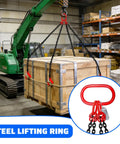 Heavy Duty 6 Ton Chain Sling 5 16 Inch By 5 Feet G80 Alloy Steel Four Way Quadruple Leg Lifting Slings With Four Safety Grab Hooks For Rigging Hoists And Engine Lifts used to lift a wooden crate