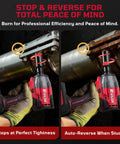 Brutal 12 Volt Cordless Impact Wrench With 800 Nm High Torque Brushless Motor demonstrating auto-reverse function for pipe repair.