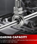 Close-up of Hardcore 3/4 Inch Heim Joints Kit with two nuts, showcasing robust design for steering systems.