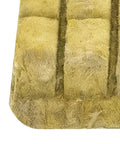 Close-up of a natural fiber block used in hydroponic gardening, slotted and square, ideal for seedling growth in soilless systems