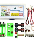 Hands On Electromagnet And Basic Electricity Circuit Kit with components and manual for STEM learning, school lab use.