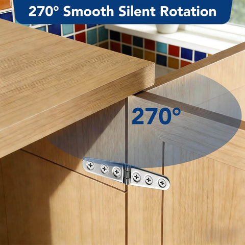 Heavy Duty Flat Strap Hinge Symmetrical Marine Grade 316 Stainless Steel for boat hatches toolboxes doors and gates, installed view