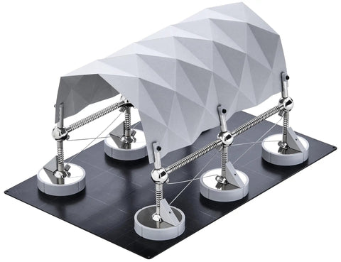 Magnetic Modular Structural Kit 4 for Engineering and Architecture Education with model of dome structure and connections