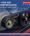 Two Pack V Belt Set For Air Compressors Replacement PJ373 Fits Husky H1504ST And A700062 Pump Drives Durable Drive Belts