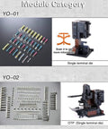 Heavy Duty Automatic Wire Crimping Machine Comes With Free Mold Set High Speed Terminal And Cable Crimper components and terminal dies