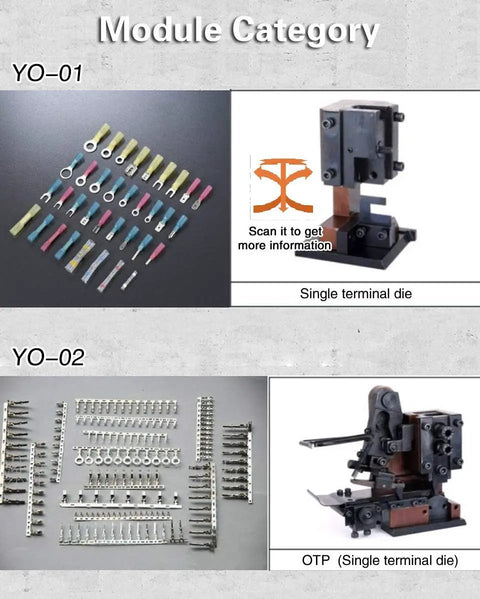 Automatic Plug And Play Heavy Duty Wire Crimping Machine Comes With Free Vertical Mold High Speed Terminal Crimper Electric Cable Press components and dies.