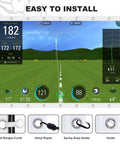 Golf Simulator Impact Screen For Indoor Outdoor Practice, 4mm Thickened Polyester Screen With Ultra Clear View, 46 Grommet Holes