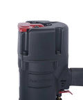 Close-up of 9021N/NS 21 Degree Framing Nailer with Depth Adjustment showing open nose and compact design for jam-free clearance.