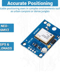 2 Pack GY NEO6MV2 NEO6M GPS Flight Controller Module 3V To 5V With Ceramic Antenna Arduino Friendly EEPROM Backup shown on board