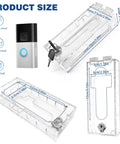 Keep Your Smart Video Doorbell Locked Down Tight With This Tough Love Outdoor Anti Theft Security Box Made From Crisp Clear Acrylic, showcasing dimensions and features.