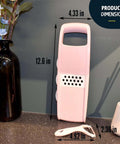NACOLUS pink 5-in-1 mandoline slicer with peeler, front view