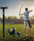Bow Square Kit 2 Pack With Easy Setup Bow Level And T Shape Ruler For Recurve And Compound Bows Aluminum Alloy Archery Tool in use