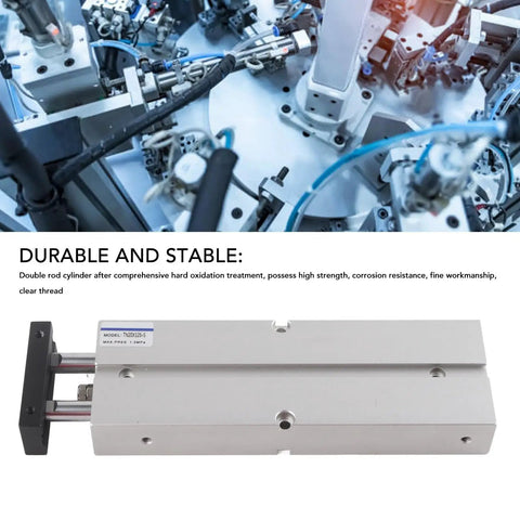 Compact Double Acting Air Cylinder With 125 Millimeter Stroke, Rustproof Aluminum Alloy in industrial setting