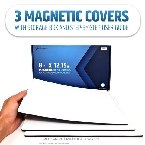 Magnetic Vent Covers 3 Pack Upgraded Design That Wont Fall Off For Floor Wall And Ceiling Registers Width 7.25 To 8 Inches