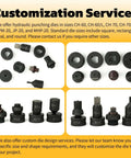 Hydraulic punch die customization services, featuring various sizes and shapes for CH-60, CH-70, SPM-20 presses.