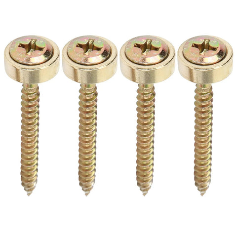 Gold Neck Ferrule Set For Electric Guitars And Bass, 4 Pack Neck Joint Bushing With Screws, Metal Ferrule Bolts, Shims And Spacers, Rock Solid Connection, Easy Install Repair Parts, 4 gold screws