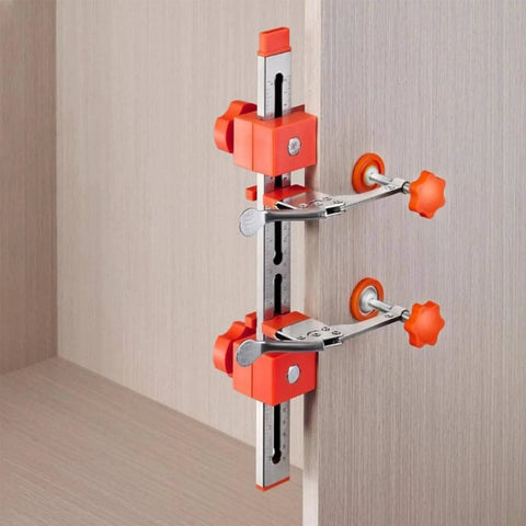 Slide Installation Jig With Toggle Clamp And Magnetic Arm Locator For Cabinets on wood cabinet for drawer installations
