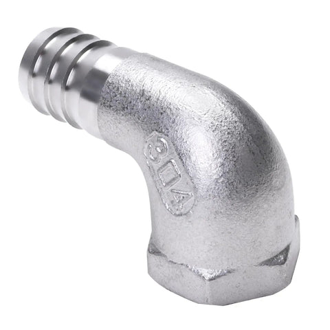 Stainless Steel 5/8 Inch Hose Barb To 1/2 Inch Female NPT 90 Degree Elbow Pipe Fitting For Home Brew