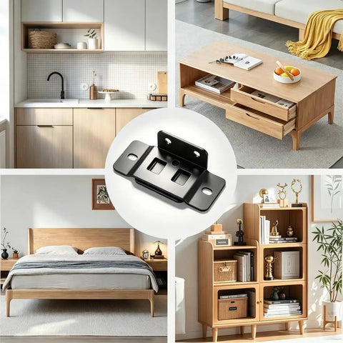 10 Pack Quick Fitting Furniture Joint Brackets L Shape Right Angle Corner Braces With Screws in home furniture settings