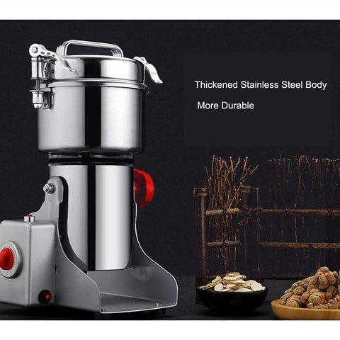 Stainless Steel Electric Coffee Grinder For Home Use And Spice Mill Multi Function Grain Wheat Flour Mixer with high capacity cup
