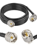 Low Loss RG58 Coax Cable With Right Angle PL259 Male To Male For CB Radio And HAM Gear 12 Ft Antenna Jumper detail