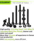 M3 Screw Kit Set With 2540 Pieces Packed With Socket Head And Flat Head M3 Screws From 4mm To 35mm, Zinc Plated Nuts Bolts Washers
