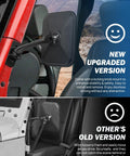 Doors Off Side View Mirror Kit For Wrangler TJ JK JKU 1997 2018 easy install shown on Jeep door, no vibration, durable design