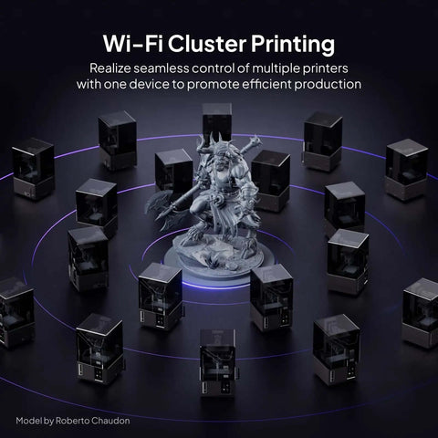 Mars 5 Ultra Resin 3D Printer With 7 Inch 9K Mono LCD and miniatures cluster for Wi-Fi printing