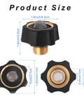 Product dimensions of Garden Hose To Pressure Washer Adapter Three Quarter Inch Female To Three Eighth Inch Male Inlet Fitting Quick Connect