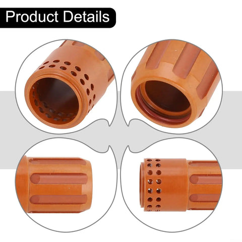 Premium Swirl Ring Consumables Kit for 220994 Plasma Cutter detail showcasing retaining cap and nozzle design.