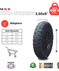 Beefy 14 Inch Wheelbarrow Tire With Flat Free Design Made From Recycled Rubber Delivers 440 Pounds Capacity And Universal Axle Fit