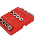 Premium Pocket Hole Jig With 30 Degree And 45 Degree Drill Guide For Slick Woodworking Projects, red aluminum fixture with steel drill sleeves.