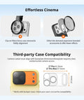 Magnetic Lens Filter Kit For iPhone 17 Pro Max With Base Mount Black Mist Diffusion Quarter Filter compatibility illustration
